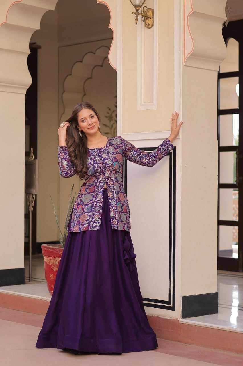 Simmer Lehenga With Blouse - MYLUXURY LANE ENTERPRISE